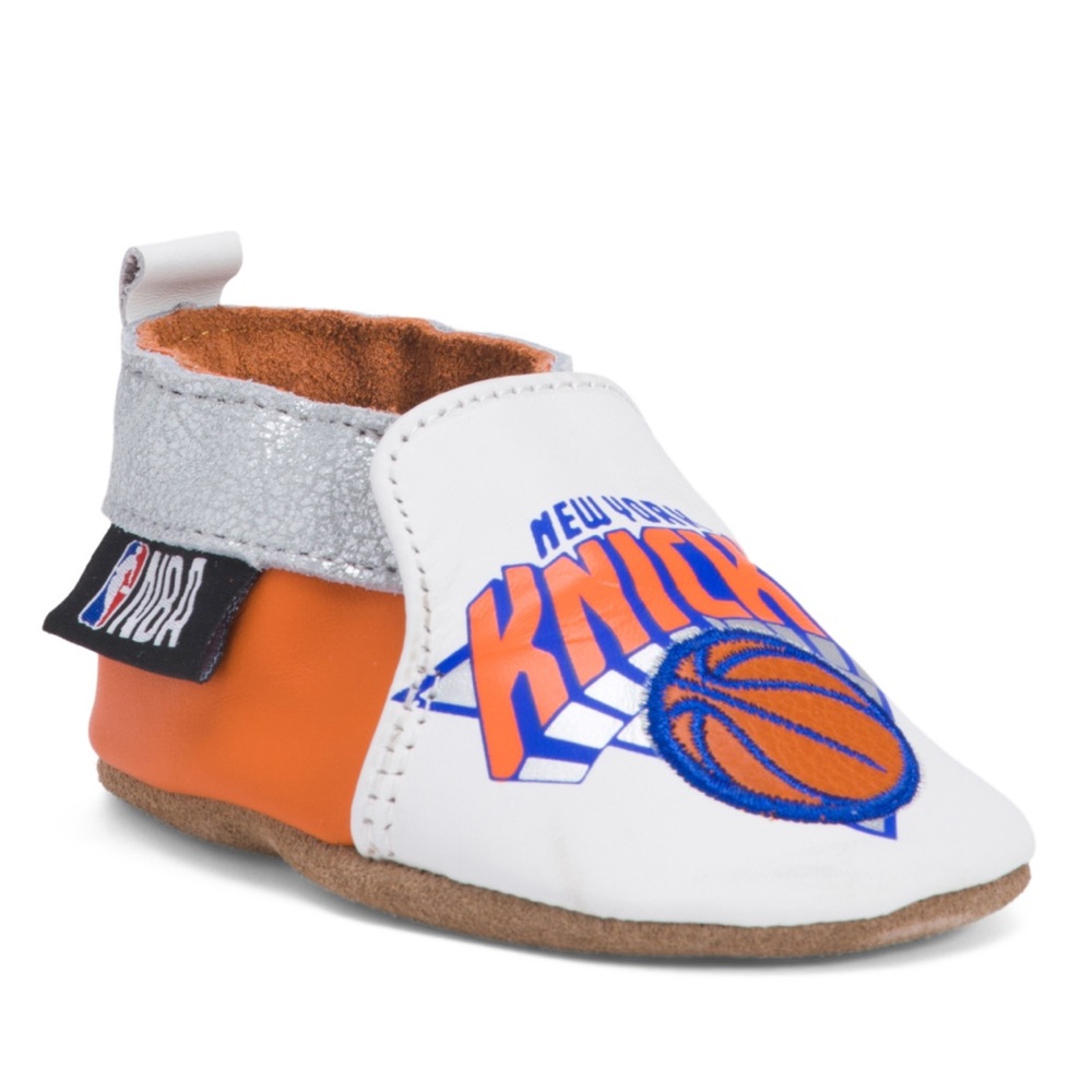 New York Knicks Orange & White Infant Soft-Soled Shoe